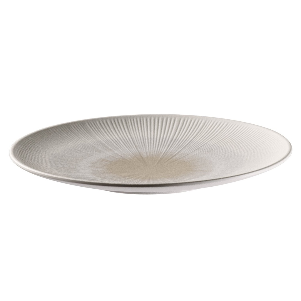 Melamine bord Ø 42.0 cm H 3.5 cm 42.0x42.0x3.5cm wit/beige/blush