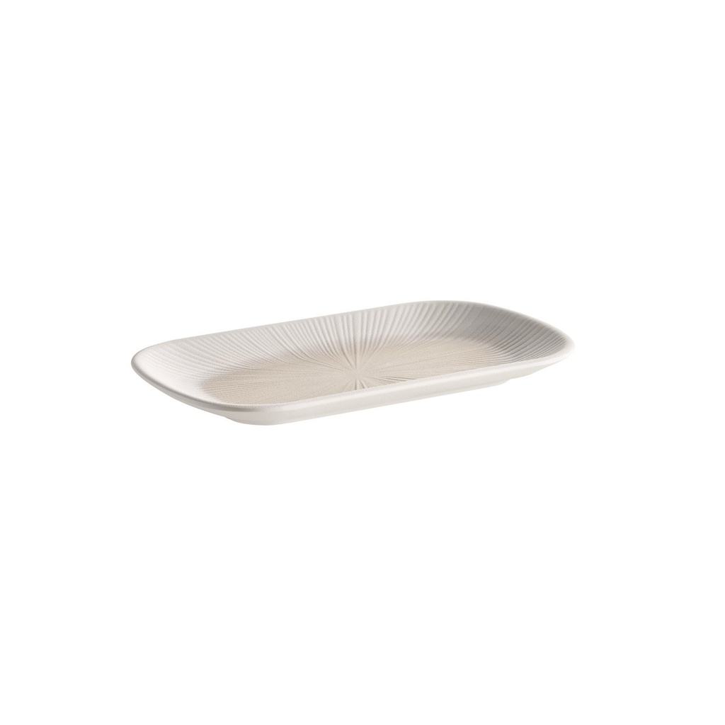 Melamine serveerschaal GN 1/4 26.5x16.2x2.5cm wit beige blush