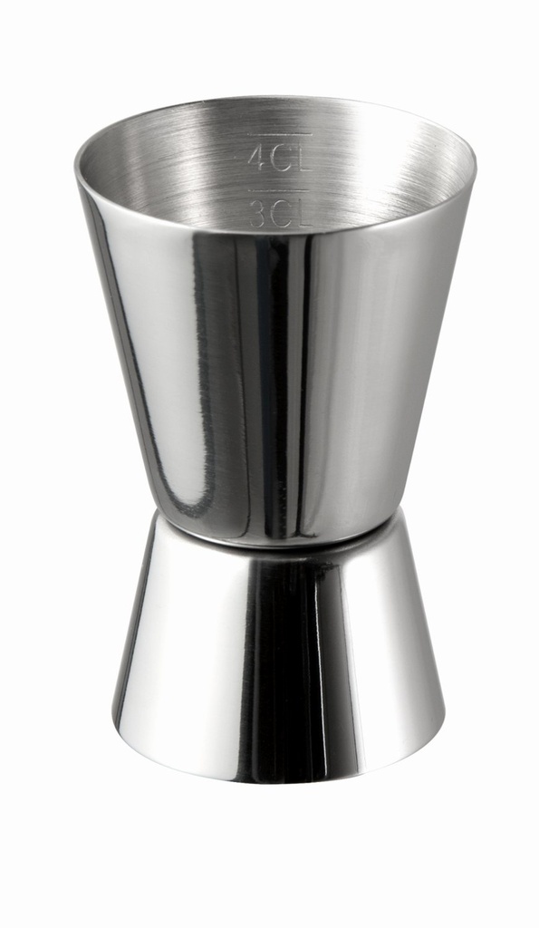 Barmaatje 20.0/40.0 ml Ø 4.0/4.5 x H 7.0cm met interne maatverdeling RVS