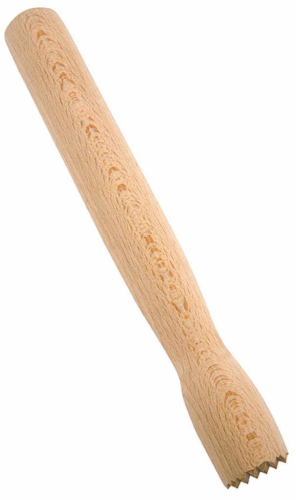 Cocktailstamper 2.5x2.5x21.0cm beukenhout RVS
