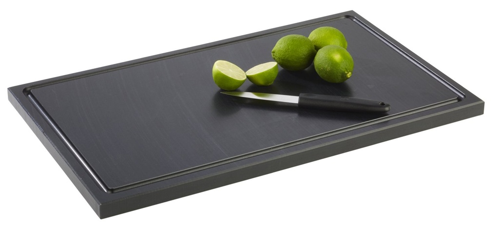 Bar snijplank 50.0x30.0x2.0cm polyethyleen HDPE met sapgoot en antislipvoetjes