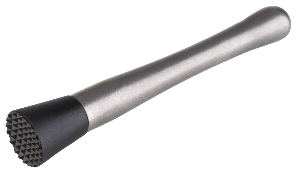 Muddler 3.5x3.5x20.5cm roestvrij staal polystyreen vintage look