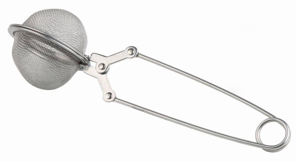 Theeball fijnmazig scharnierend Ø 4.5 lengte 15.5 cm RVS