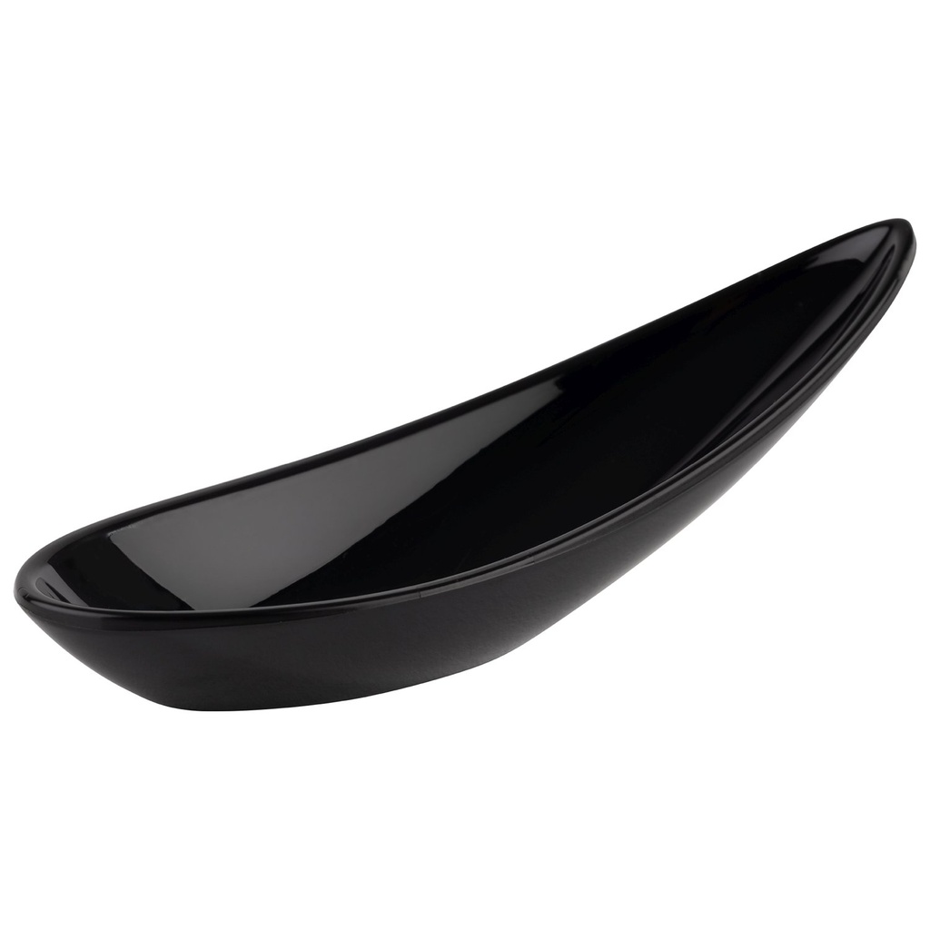 Partylepel Zwart 12 stuks 11.0x4.5x4.0cm PET