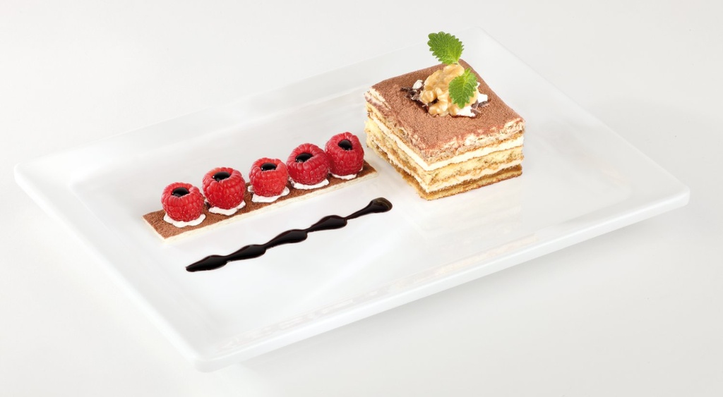 Schaal 53.0x18.0x3.0cm Pure melamine wit