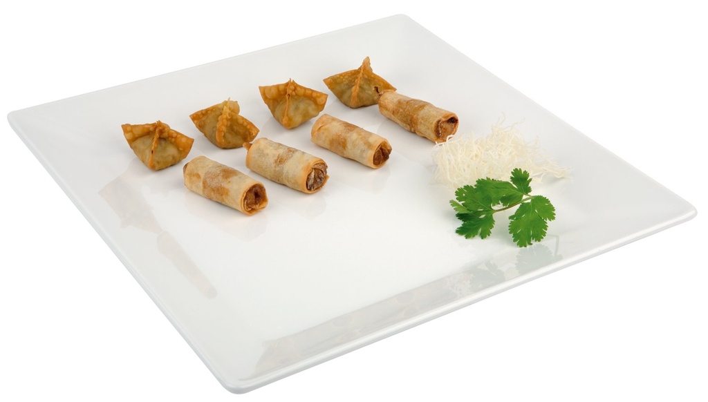 Serveerschaal melamine 21.0x21.0x3.0cm Pure wit