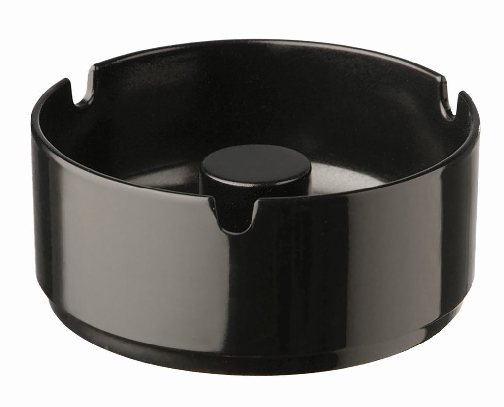 Asbak 9.5x9.5x4.3cm Ember melamine zwart