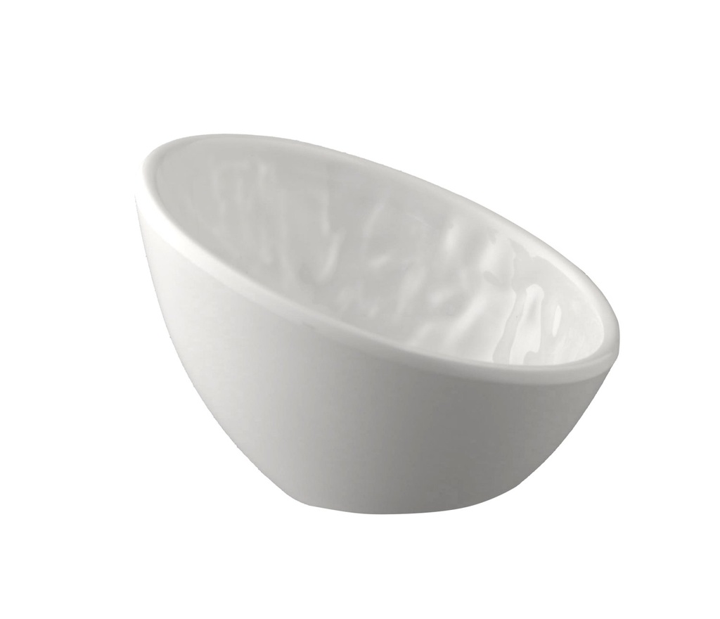 Ronde kom 10.5x10.0x6.5cm 0.07 liter Tao melamine wit steenlook