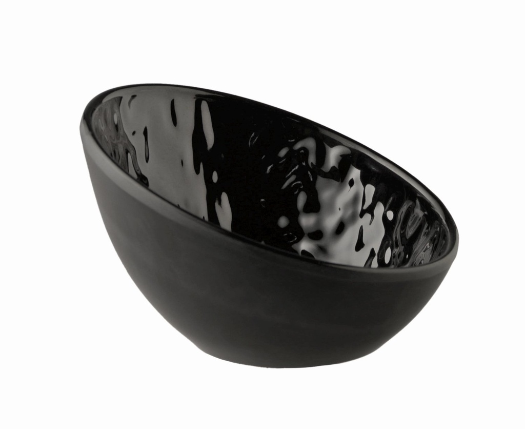 Kom rond Tao-10 0.07 liter 10.5x10.0x6.5cm melamine zwart steenlook