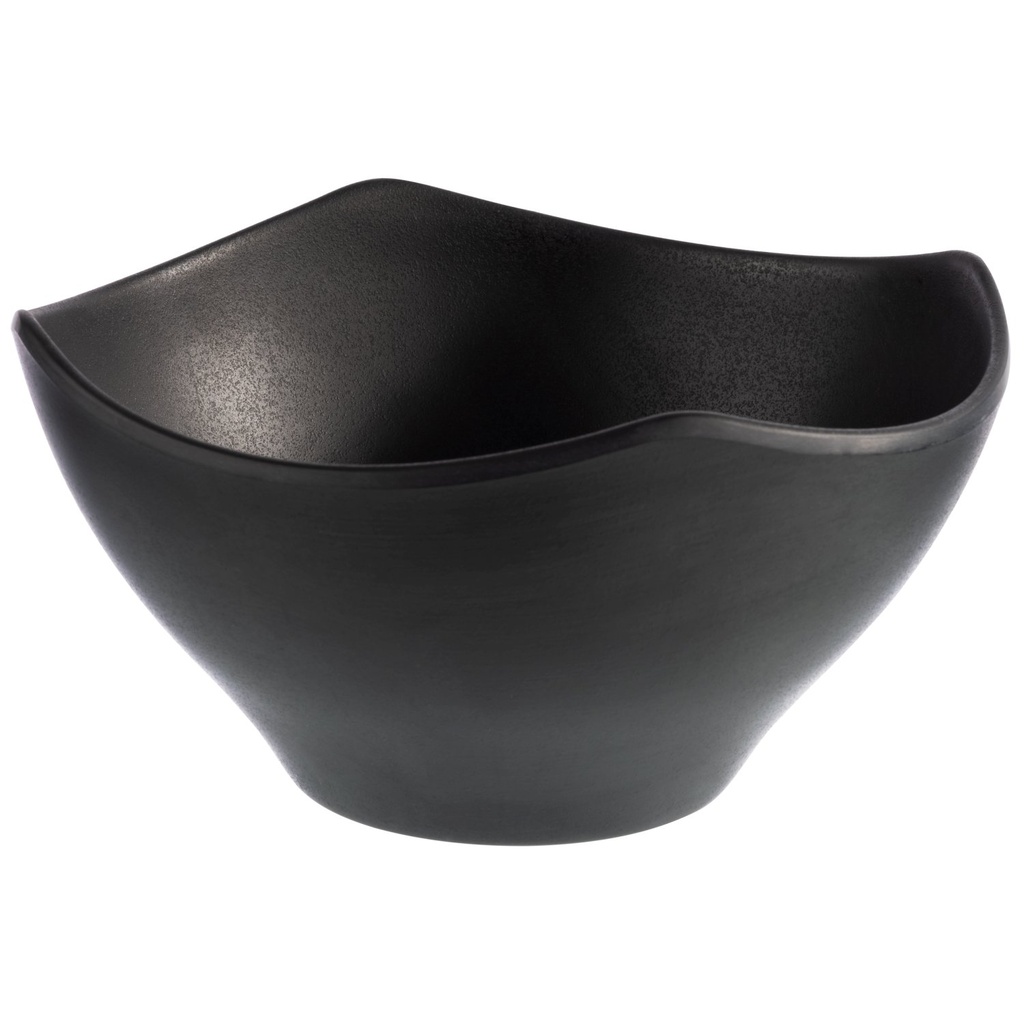 Schaal Zen melamine steenlook zwart 21.0x21.0x11.0cm 1.4 liter