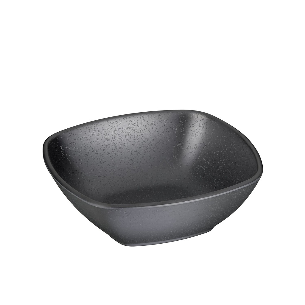 Schaal 17.5x17.5x7.0cm 0.5 liter Zen melamine zwart steenlook