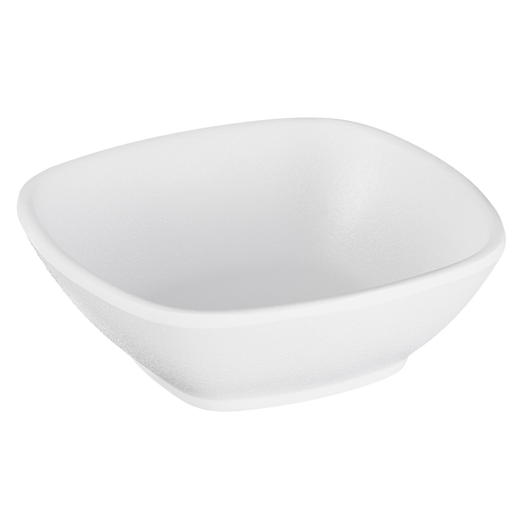 Melamine kom 12.0x12.0x4.0cm 0.2 L Zen wit steenlook