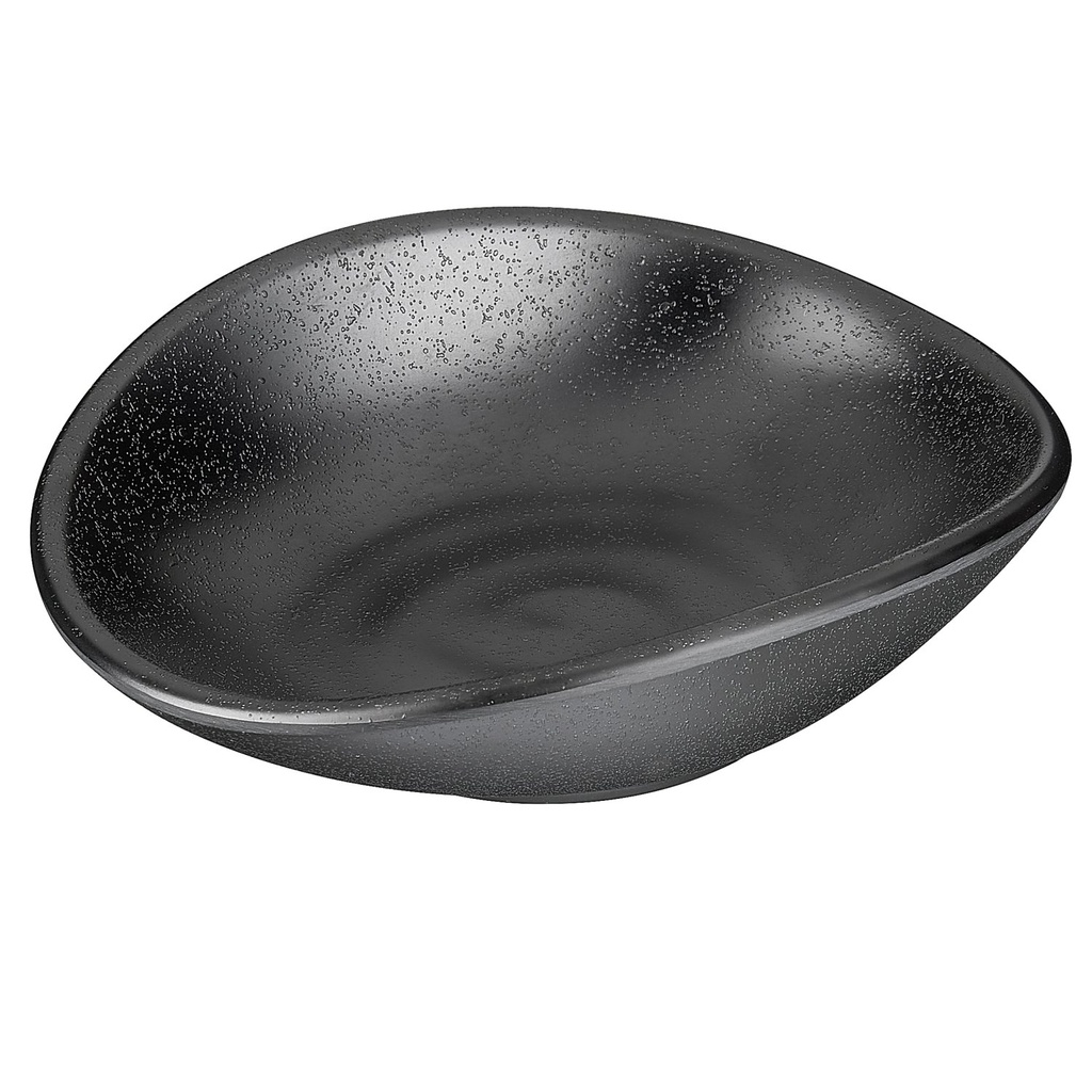 Melamine kom 13.0x11.0x3.5cm 0.1 liter Zen zwart steenlook