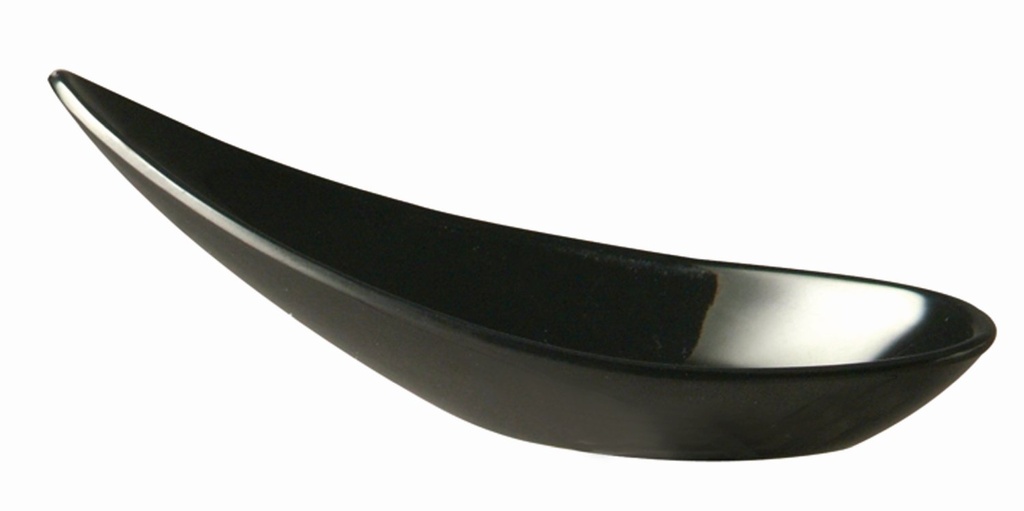 Fingerfoodlepel 11.0x4.5x4.0cm Set van 60 stuks Melamine Zwart