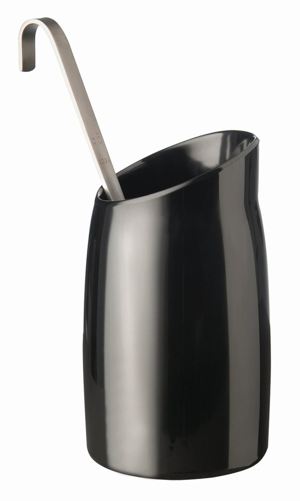 Melamine Dressingkan 1.0 liter 12.0x12.0x21.5cm Zwart Duurzaam Vaatwasmachinebestendig