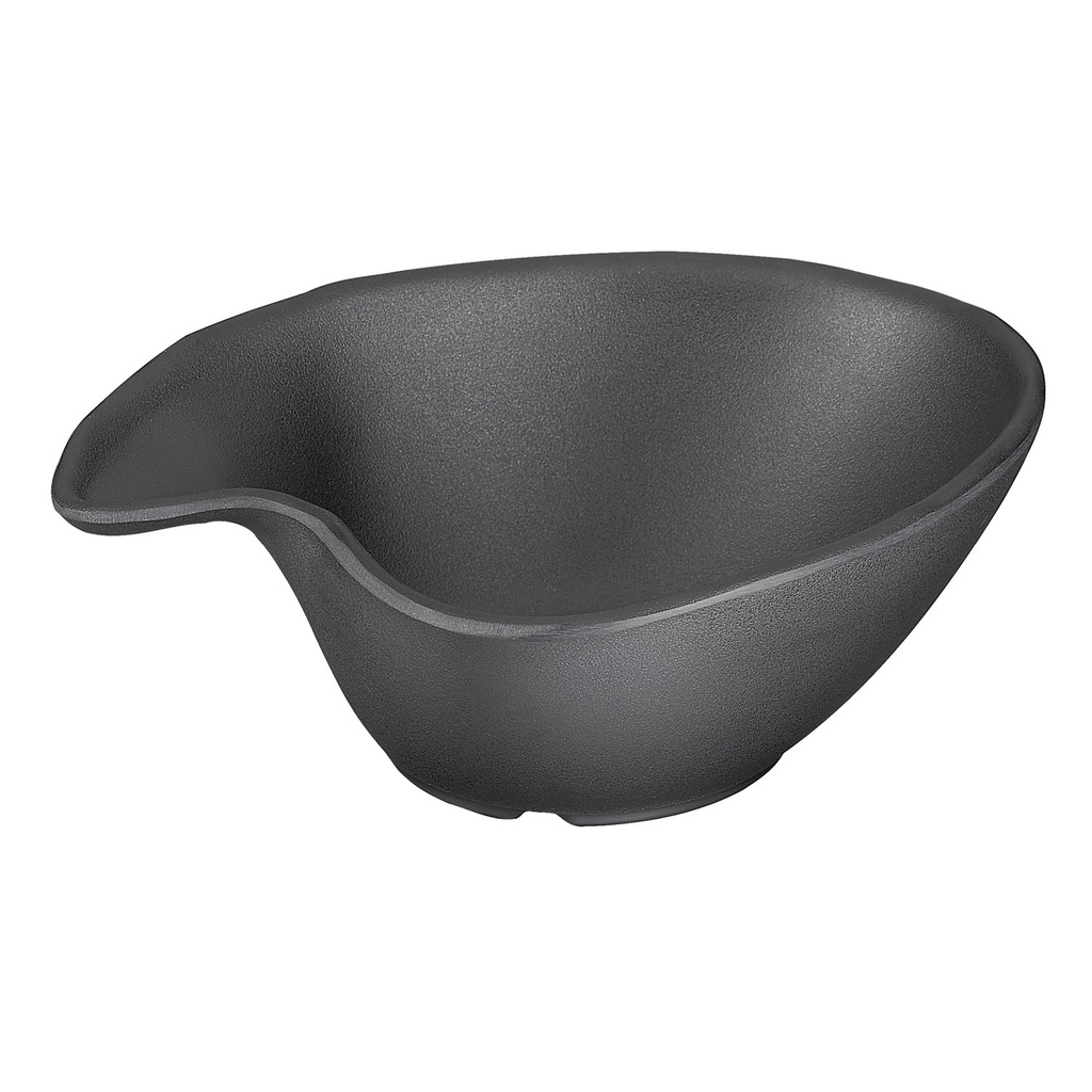Kom 14.5x12.5x5.0cm 0.2 liter melamine Zen zwart steenlook