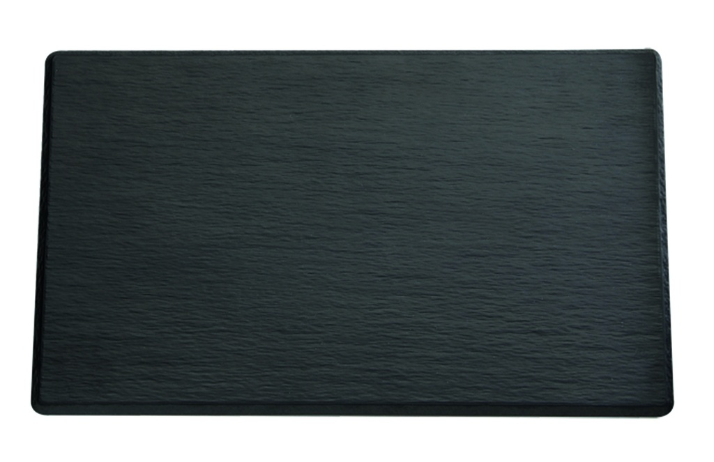 Serveerschaal GN 2/4 53.0x16.2x1.2cm melamine leisteen effect zwart