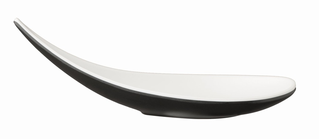 fingerfoodlepel 14.5x4.5x4.5cm wit/zwart Melamine