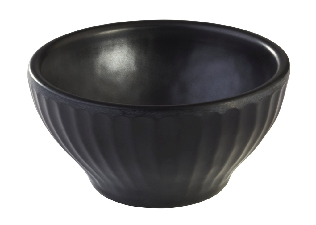 Kom melamine steengoedlook 8.0x8.0x4.0cm 0.07 liter Aiko zwart