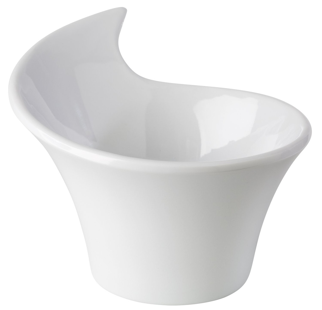 Minikom melamine 8.5x7.0x6.0cm 0.07 liter wit set van 24 stuks