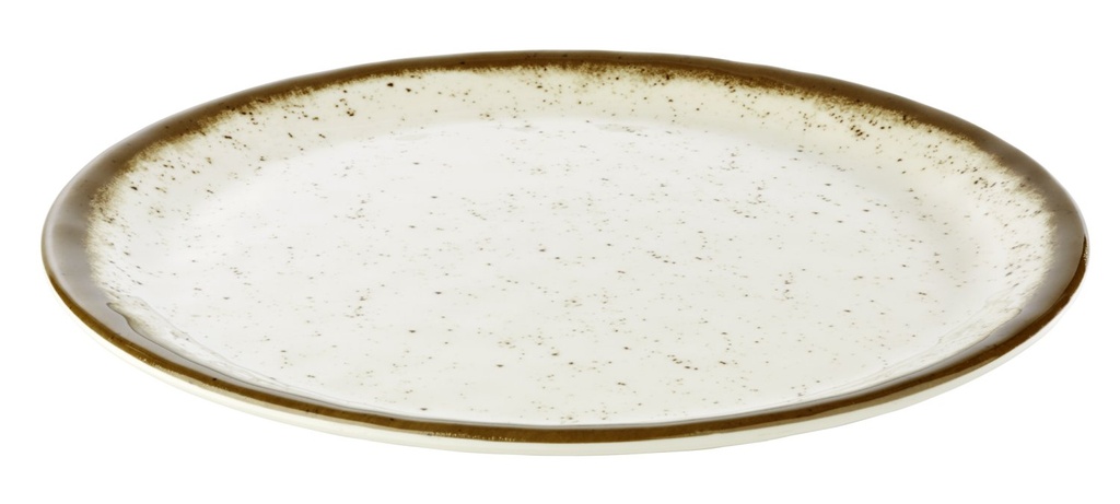 Melamine bord 30.0x30.0x2.0cm Bruin steenlook met witte rand