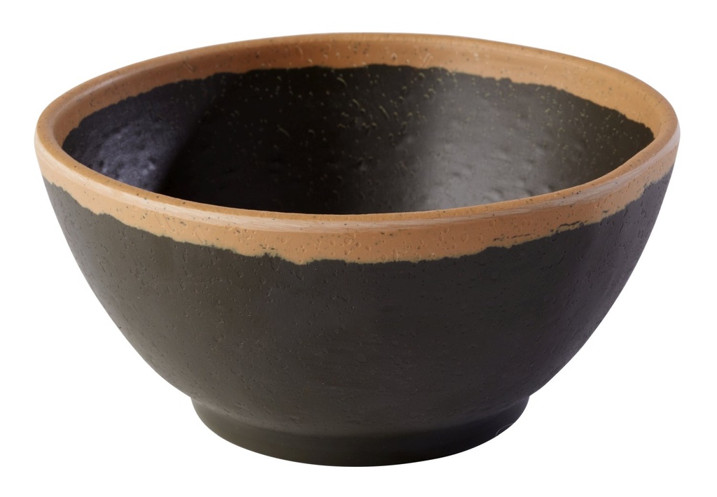 Kom Ø12.5xH6.0cm 0.37 L Crocker-12 bruin met lichtbruine rand melamine