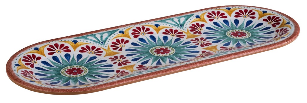 schaal 38.0x15.5x2.0cm arabesk terracotta-look Melamine