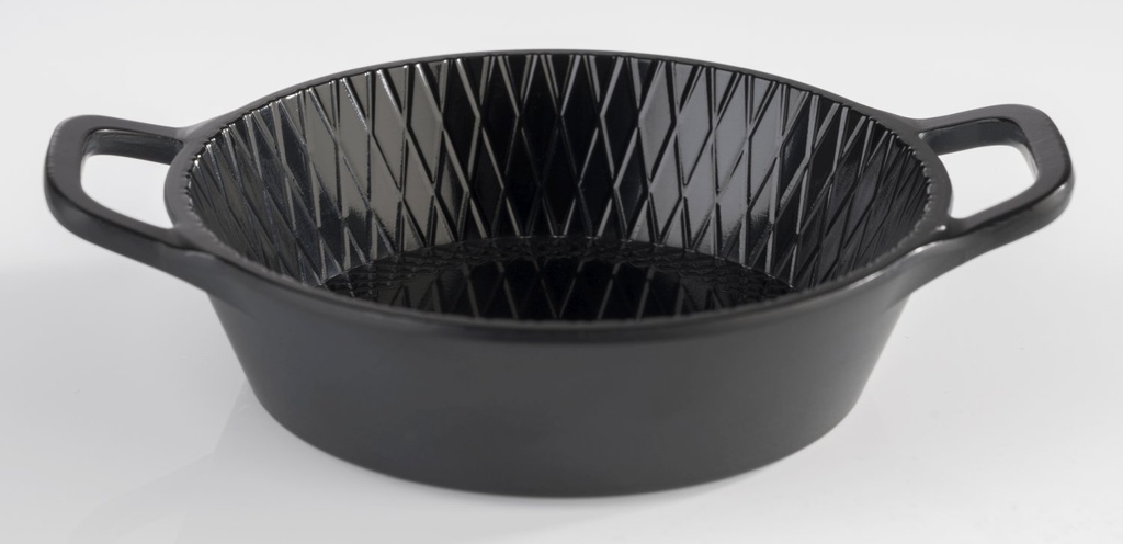 Melamine minikom met handvat 8.5x11.5x2.5cm 0.07 L zwart
