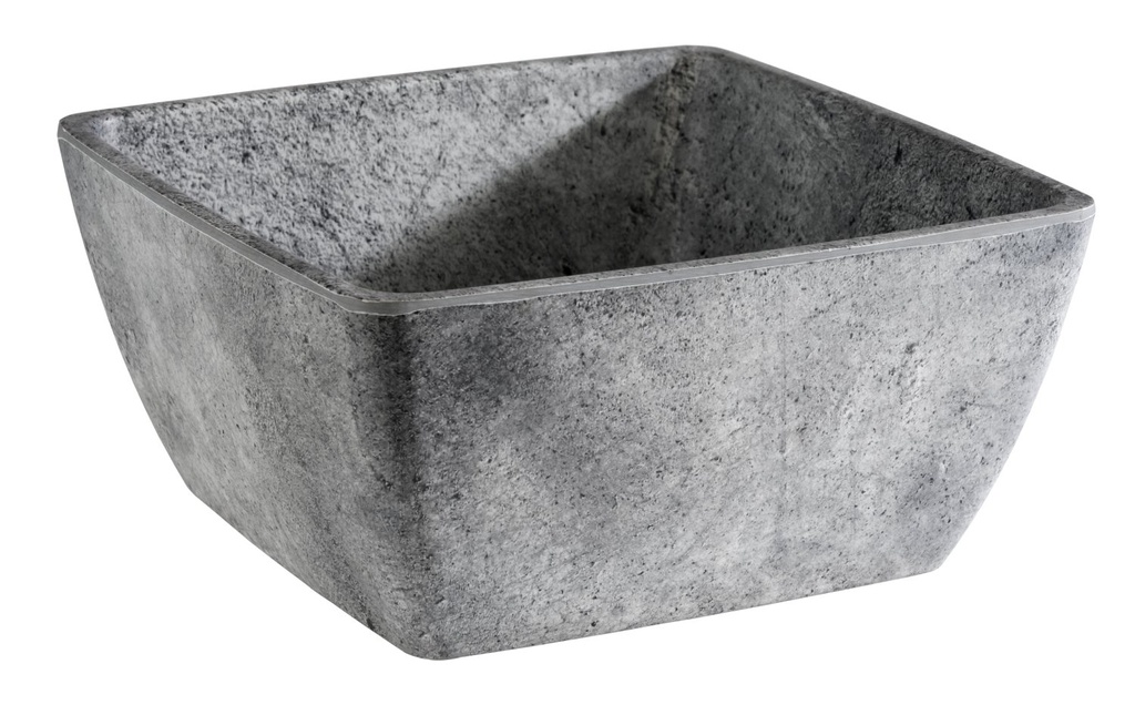 Kom-element 19.0x19.0x9.0cm 1.5 liter melamine betonlook