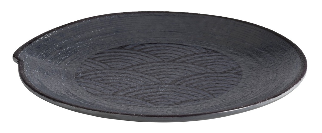 Melamine Bord 22.0x22.0x2.0cm Dark Wave Decor Zwart
