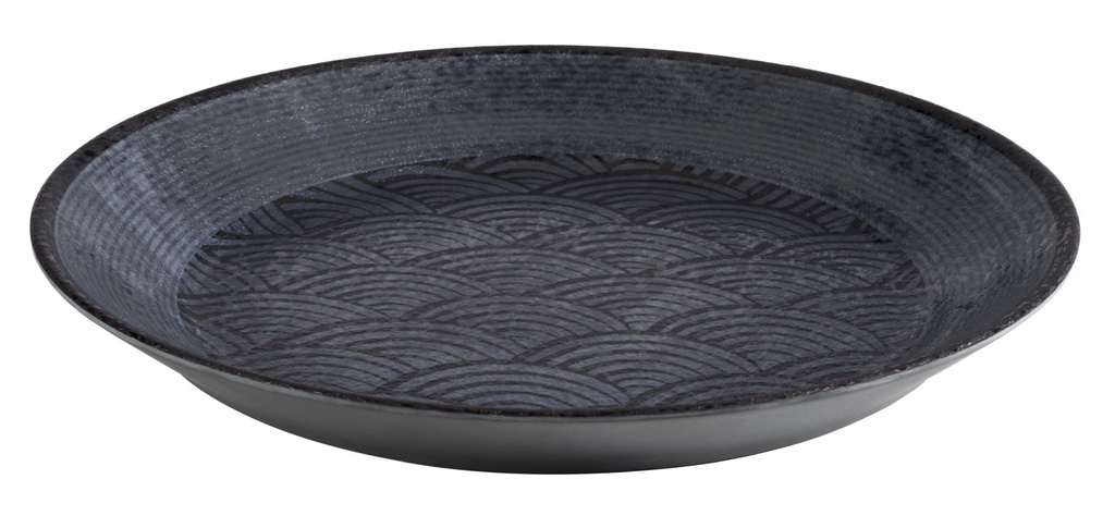 Melamine Kom Ø32.0x3.5cm Dark Wave zwart