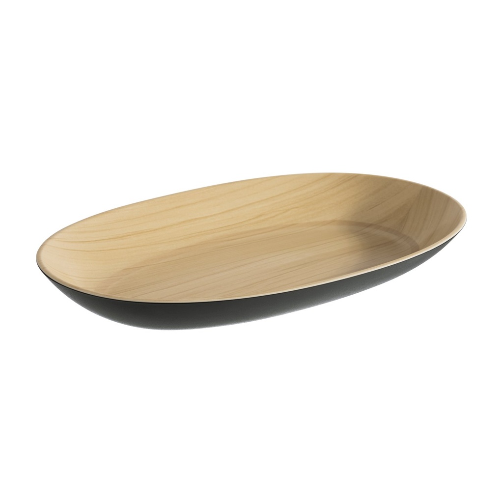 Schaal 335.0x21.0x4.0cm Frida 33 melamine houtlook/zwart