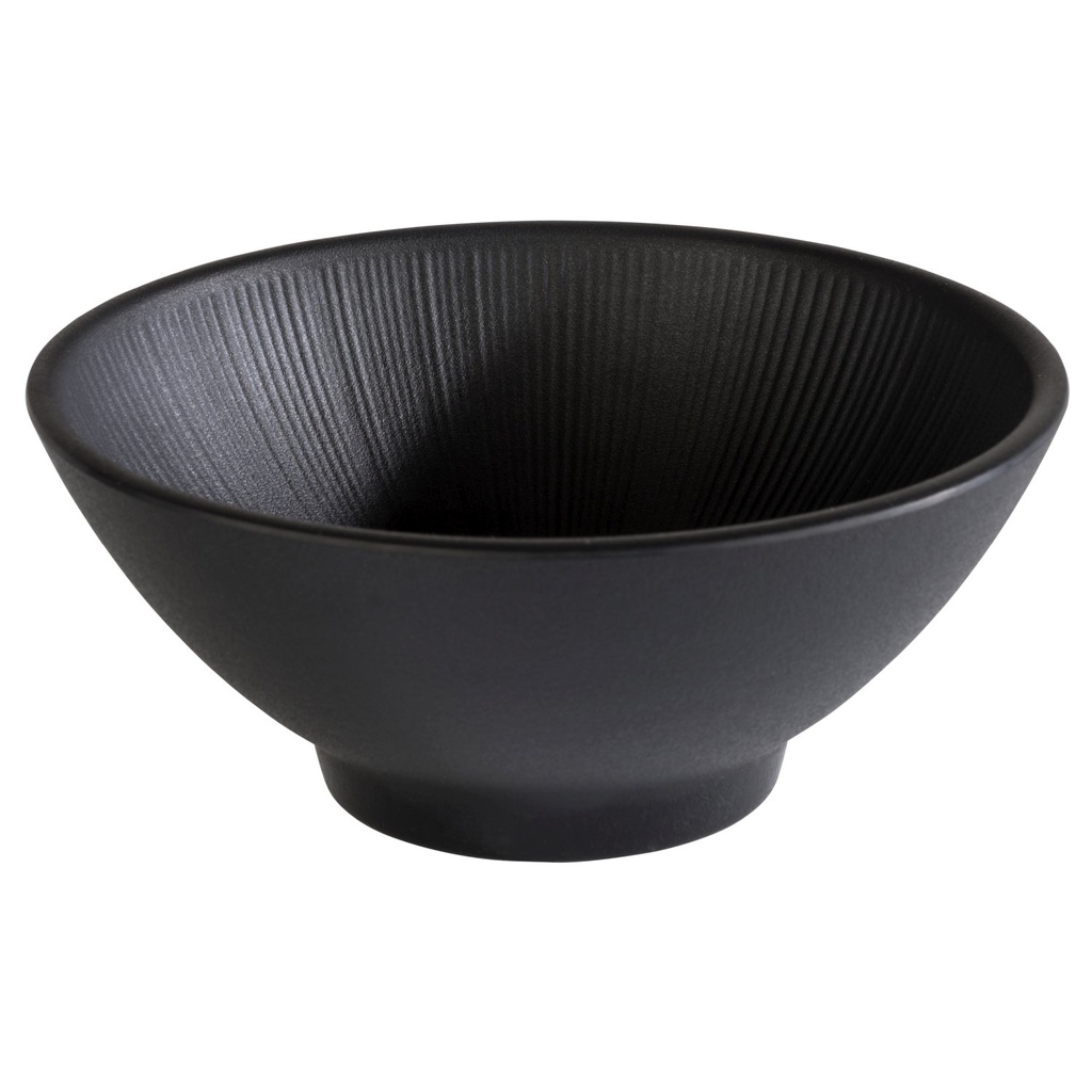 Kom 16.0x16.0x6.5cm 0.5 liter zwart melamine