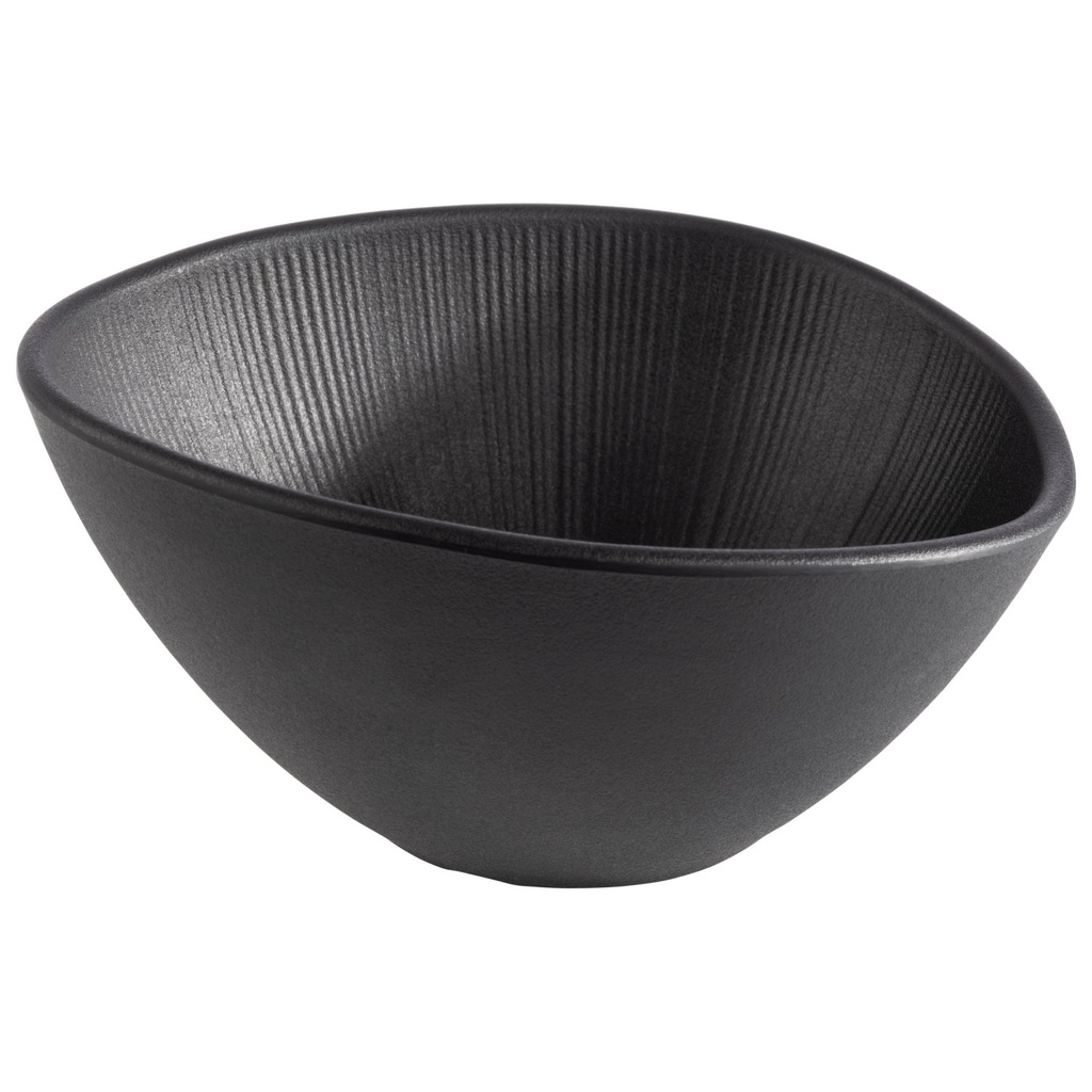 Schaal Nero 0.5 liter 19.0x16.5x9.0cm melamine zwart