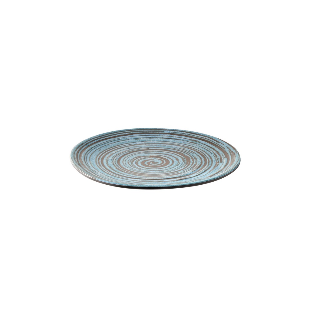 Melamine Bord 22.0x22.0x2.0cm Cancun Turkoois Bruin