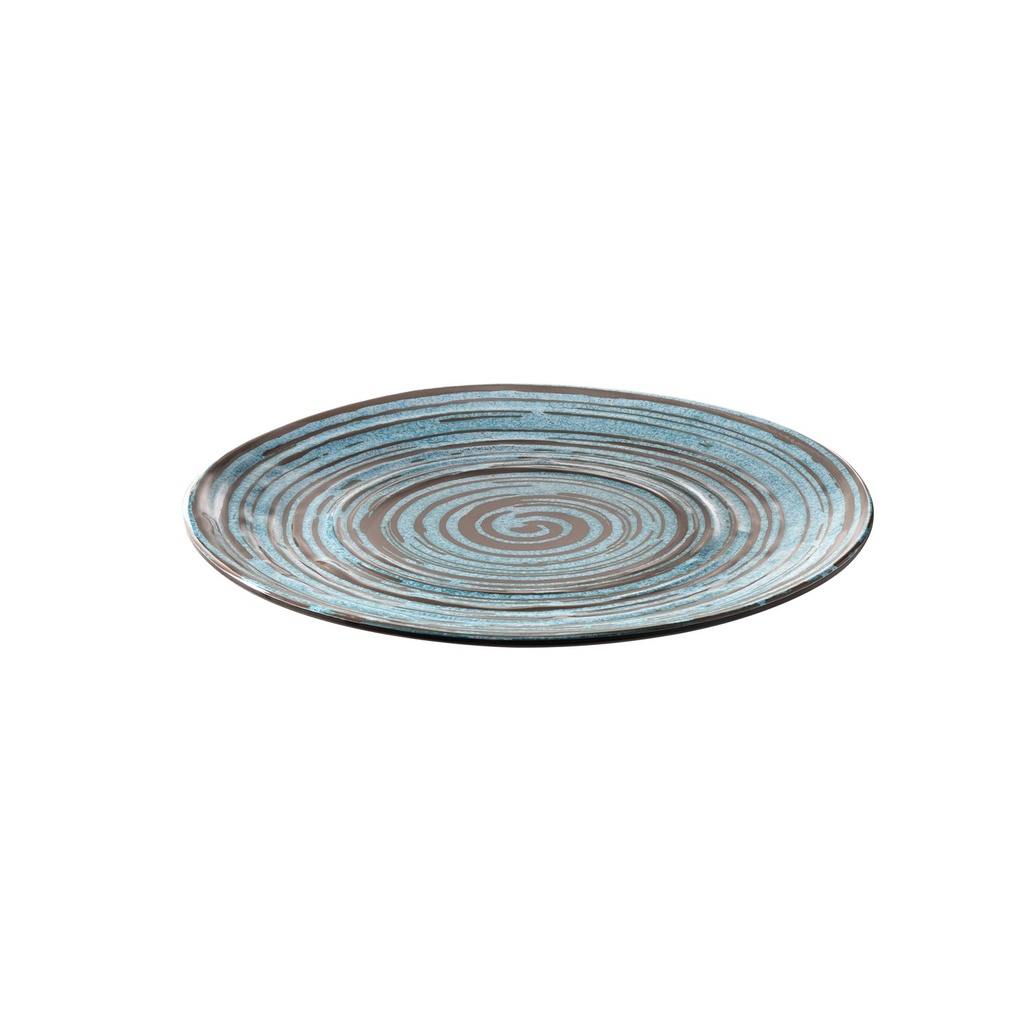 Bord Melamine 27.0x27.0x2.0cm Cancun decor turquoise bruin