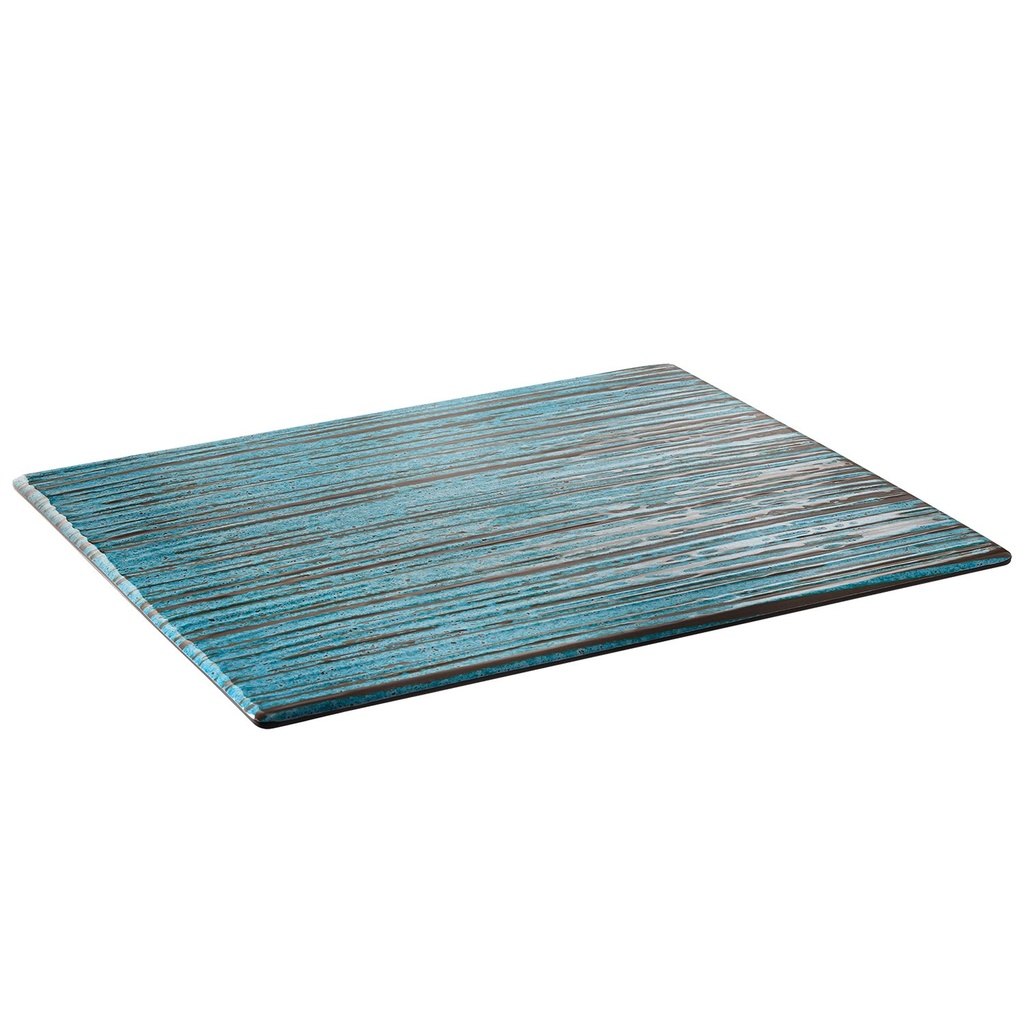 Melamine serveerschaal GN 1/2 32.5x26.5x1.5cm Cancun turquoise bruin decor