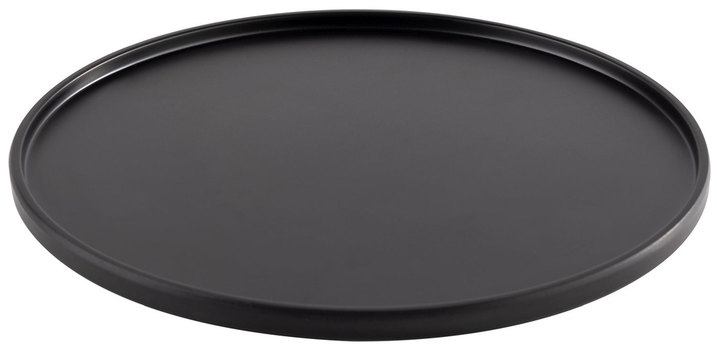Antislip melamine schotel Ø 19.0xH 1.0cm Zwart