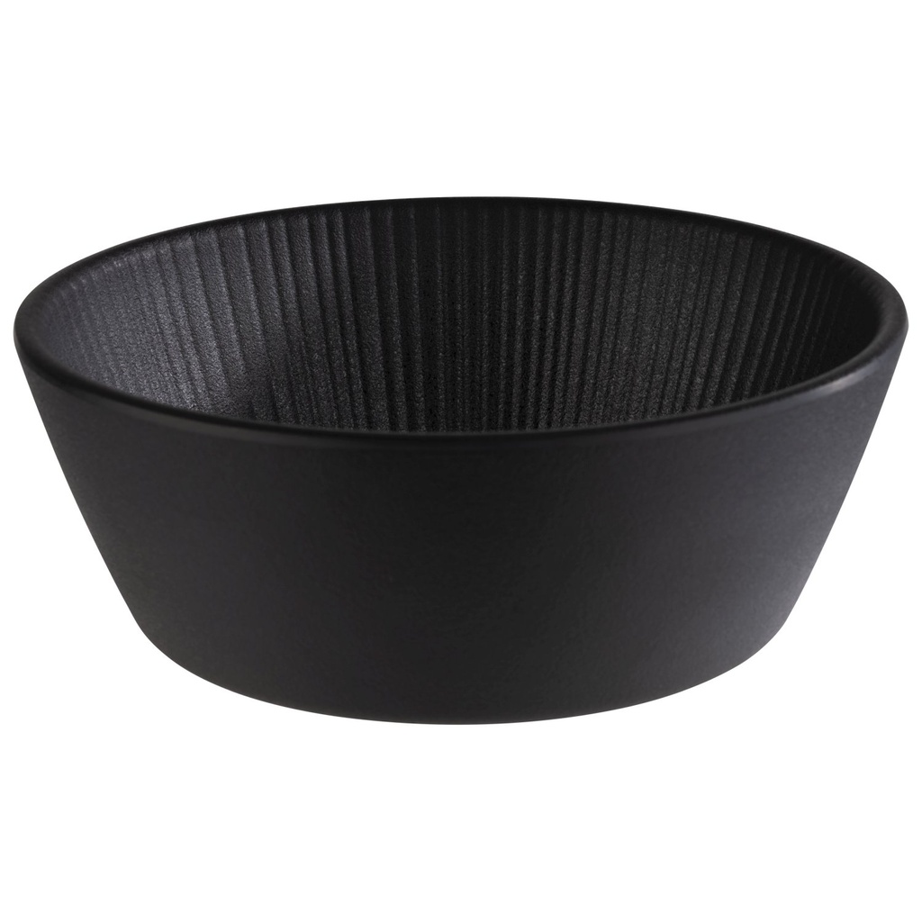 Kom melamine 0.45 liter 15.5x15.5x5.5cm Nero zwart