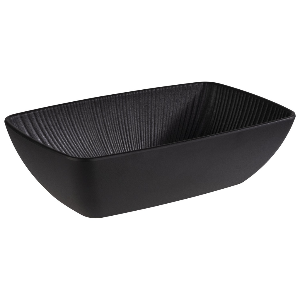 GN 1/4 kom 26.5x16.2x7.5cm 1.5 liter Nero zwart Melamine