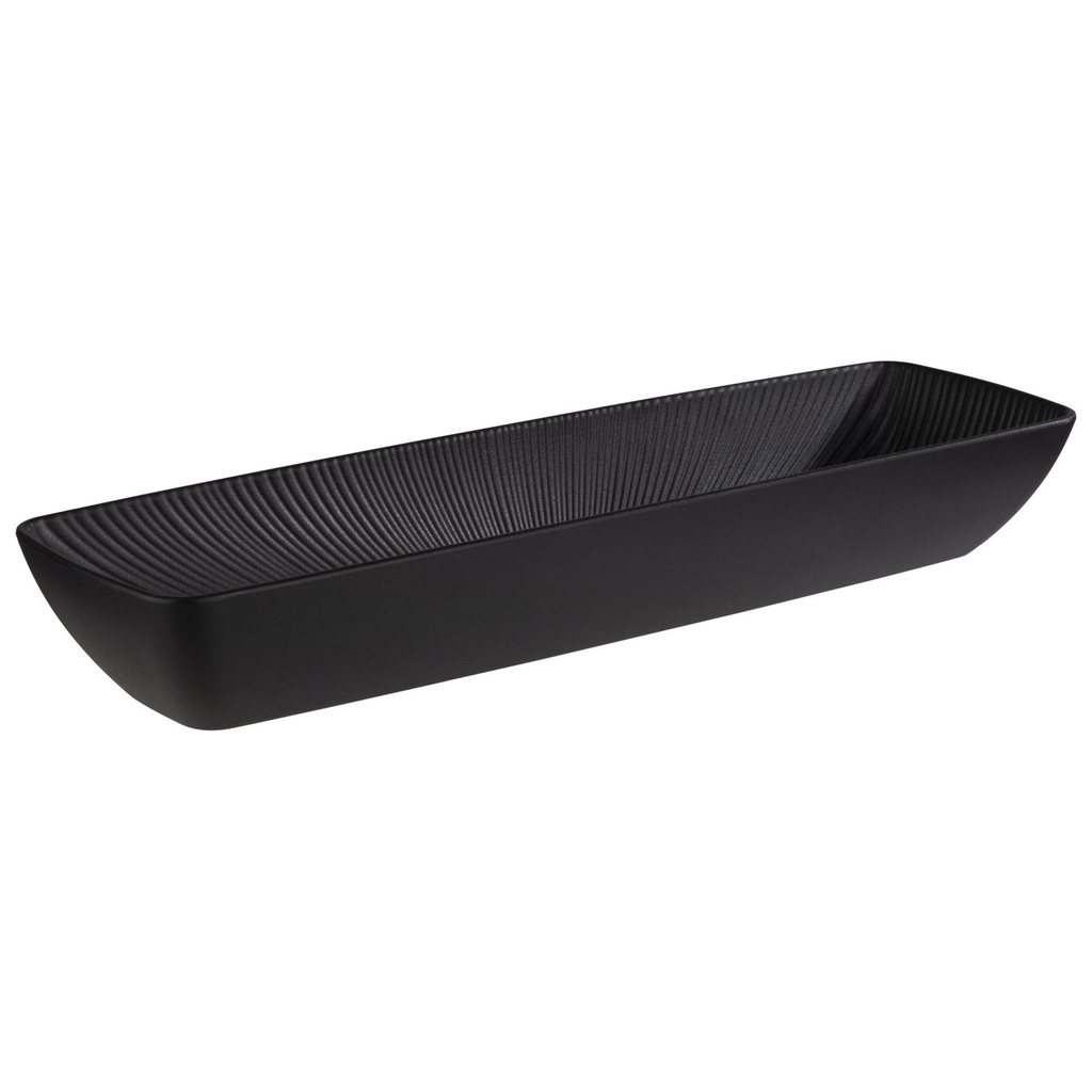 Melamine GN 2/4 kom 53.0x16.2x8.0cm 3.5 liter Nero zwart