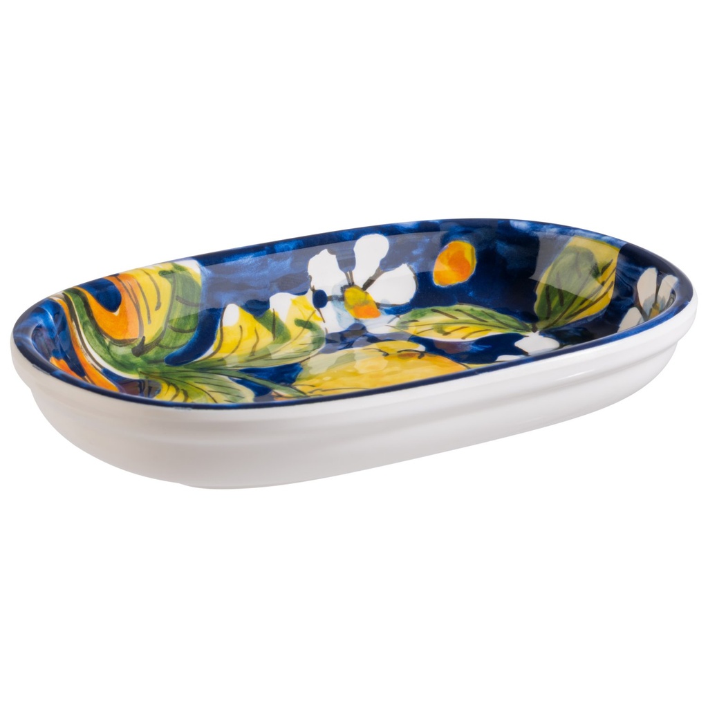 Bord 18.5x11.5x3.0cm Mediterraan wit melamine