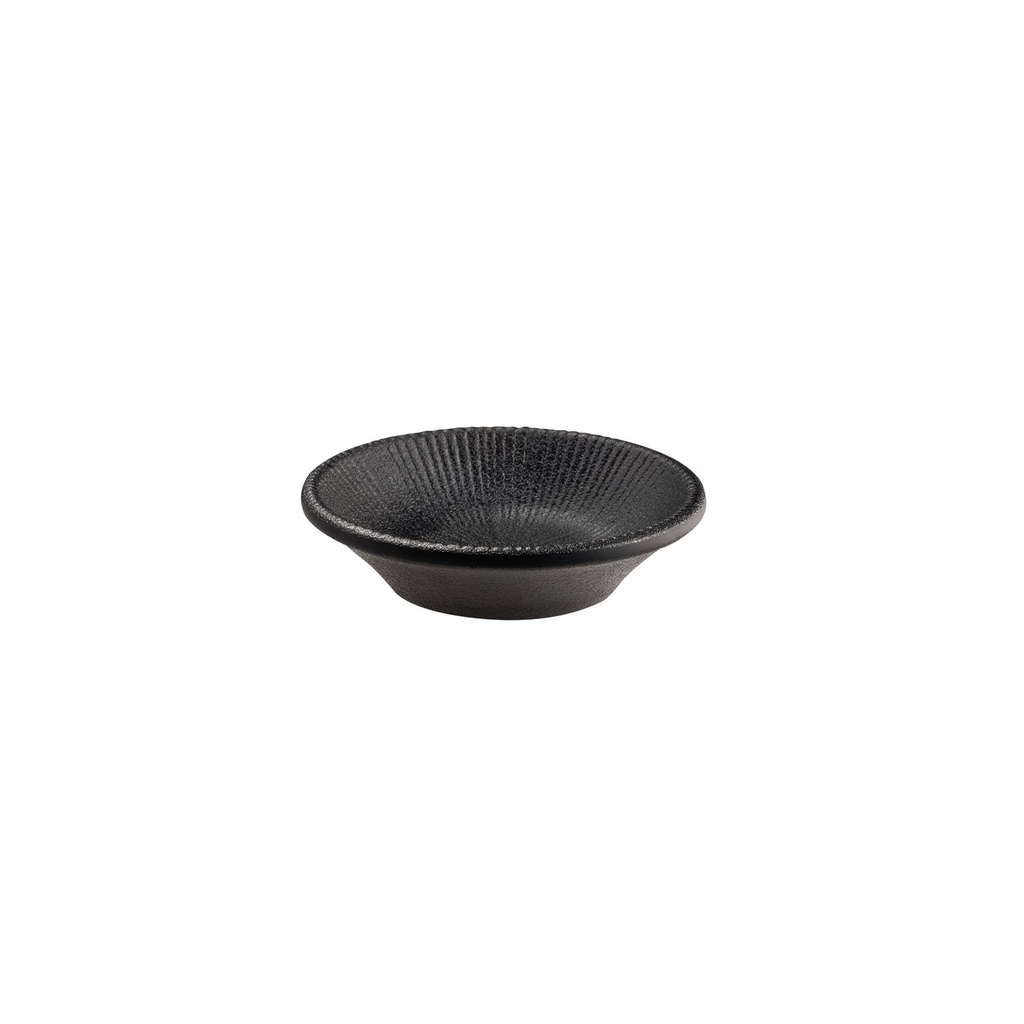 Melamine schaaltje 8.0x8.0x2.0cm zwart