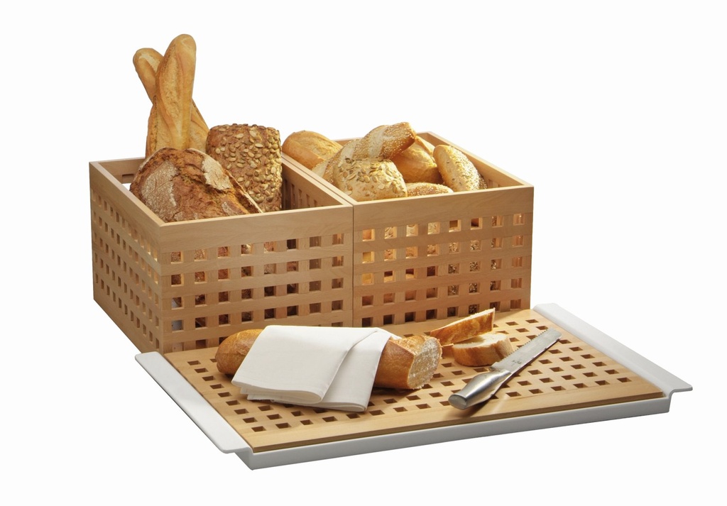 Beukenhouten broodstation 34.0x26.0x12.5cm