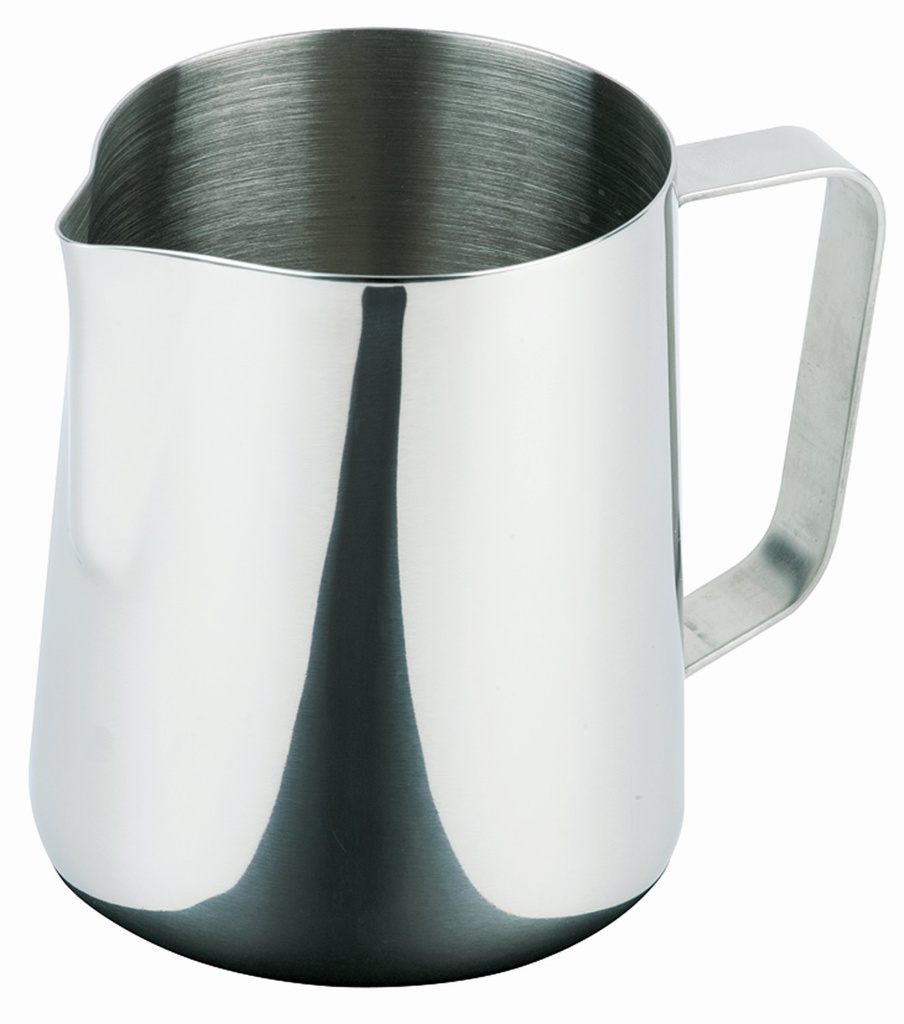 Melkkan 1.3 liter 15.5x12.0x16.0cm RVS gepolijste buitenzijde matte binnenzijde vaatwasserbestendig