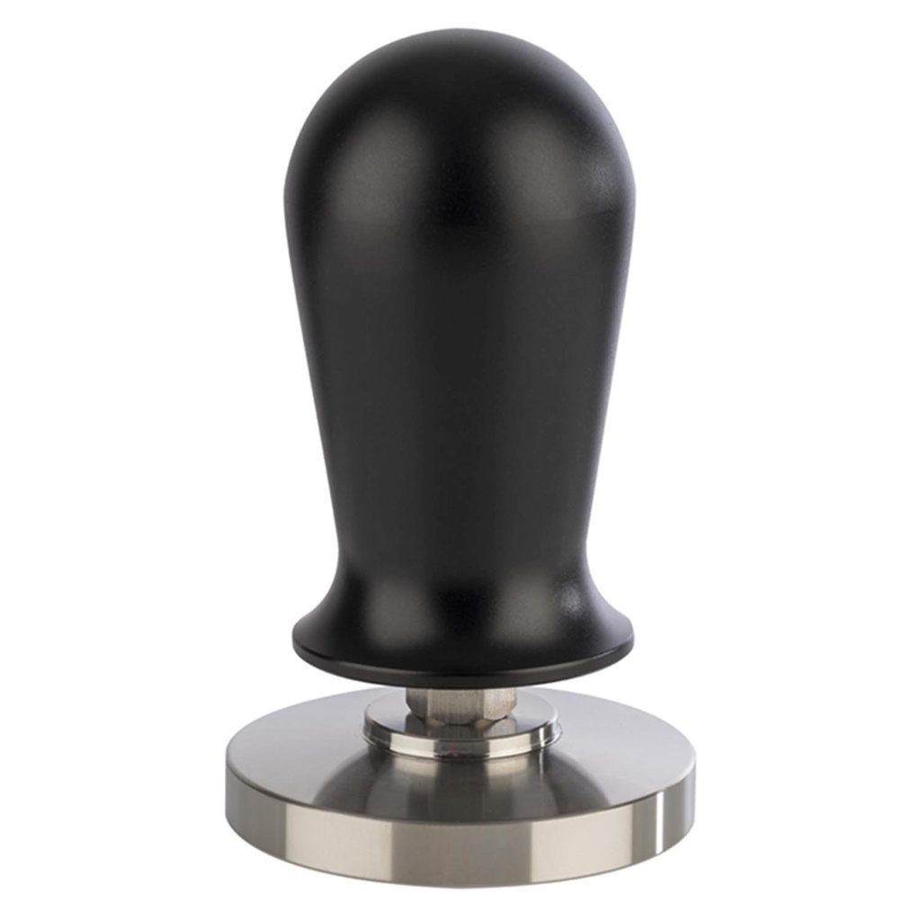 Tamper Ø 5.8cm 5.8x5.8x10.0cm Zwart handvat met drukregulatie rvs en aluminium