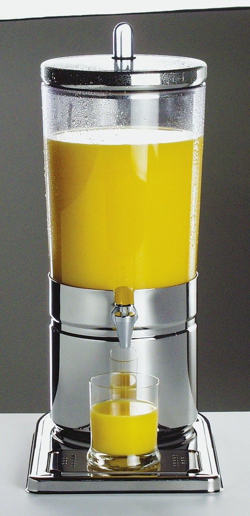 RVS Sapdispenser met SAN container en koelelementen 6.0 liter 23.0x35.0x52.0cm Top Fresh-CA