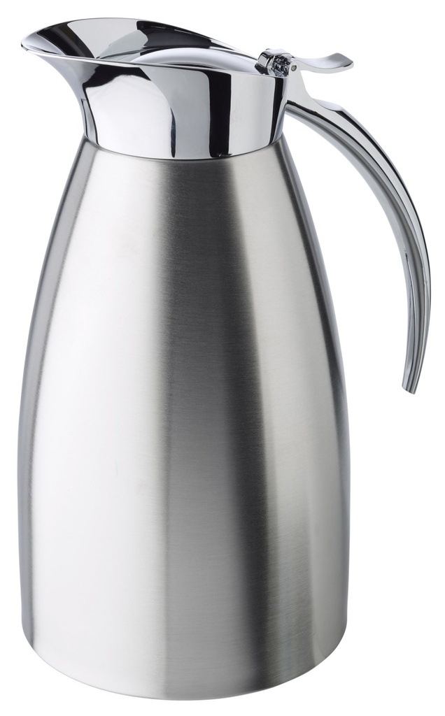 Isoleerkan 18/8 RVS Dubbelwandig met Schenksysteem 1.5 liter 13.0x13.0x24.0cm Satijn