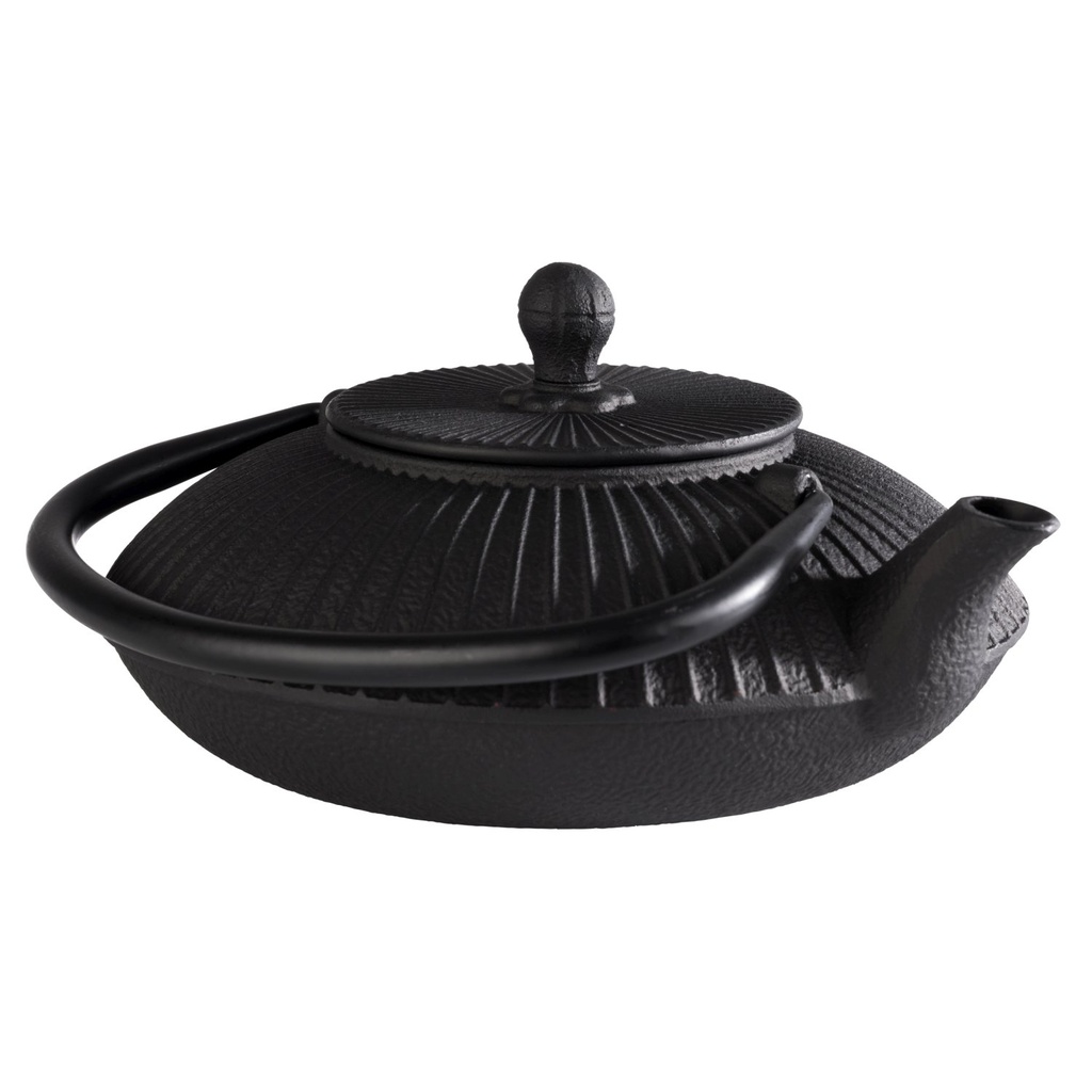 Gietijzeren Theepot 0.8 liter 19.5x18.0x15.0cm Asia-19 Zwart