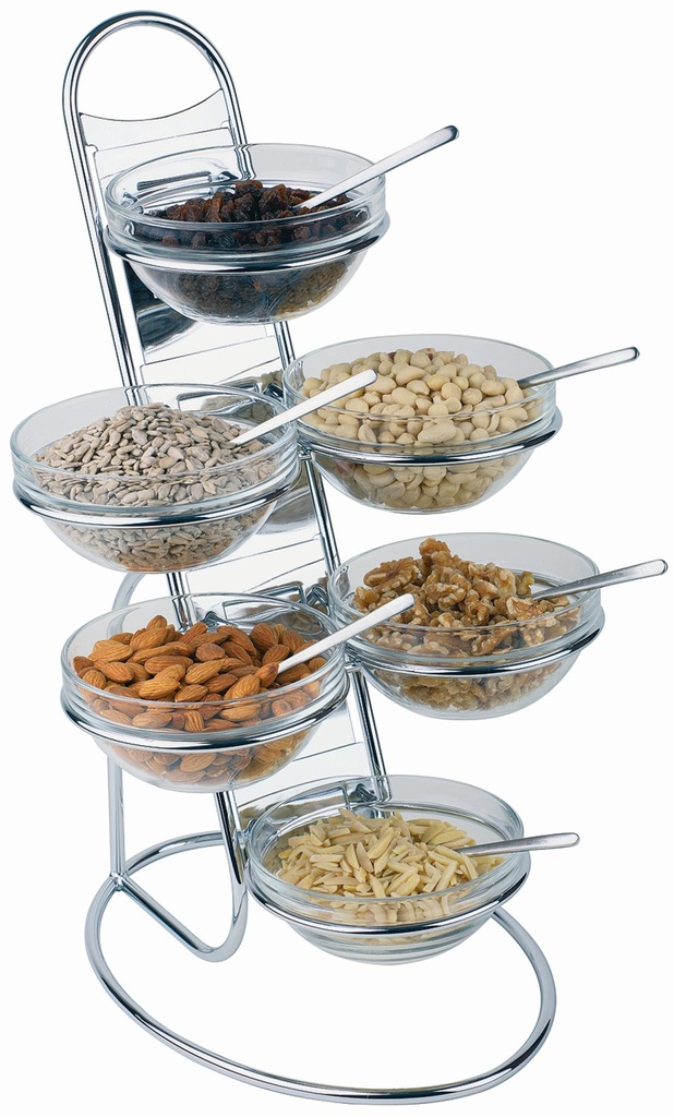 Buffet Etagère 4-Laags 30.0x30.0x48.0cm Verchroomd Metaal Arcoroc